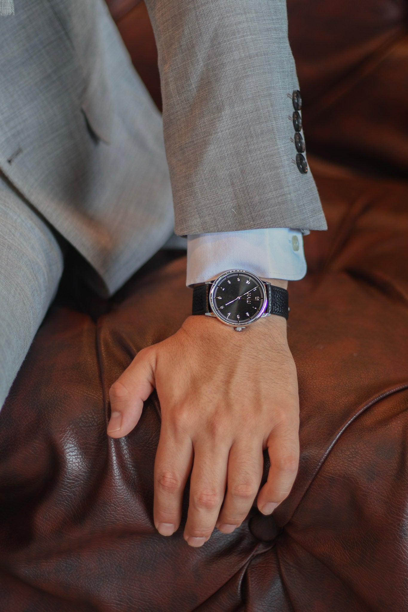 Halu Men Watch Plateado