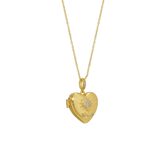 Flower Locket Necklace