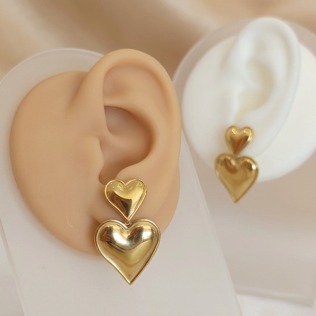 Duo Hearts Earrings