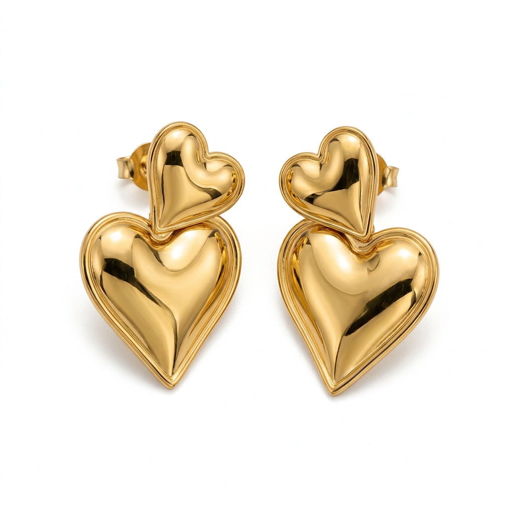 Duo Hearts Earrings